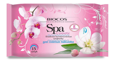 Салфетки для снятия макияжа Biocos SPA Cosmetic 15 шт