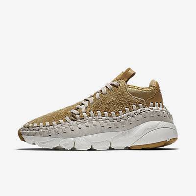 nike air footscape woven chukka flat gold