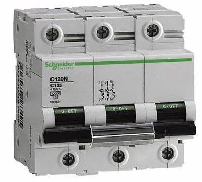 Автоматический выключатель Schneider Electric A9N18367 C120N 3П 100A C 