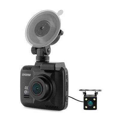 Видеорегистратор DIGMA FreeDrive 600-GW DUAL 4K черный [fd600d4]