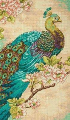 Алмазная вышивка «Павлин в красочном саду»
