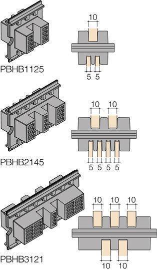 Держатель шины медной l 50мм 24шт pbhb1125 1stq007426a0000