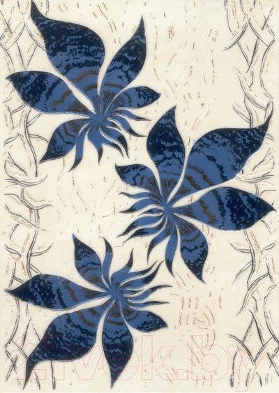Декоративная плитка Березакерамика Магия фантазия синяя (250x350) 