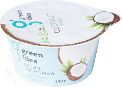 Десерт Green Idea Кокосовый с йогуртовой закваской 140г 