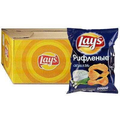 Чипсы Лейс Рифленые Сметана И Лук Фото