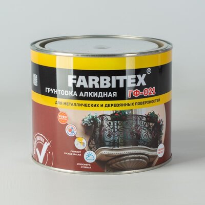 Грунт ГФ-021 серый Farbitex 18 кг