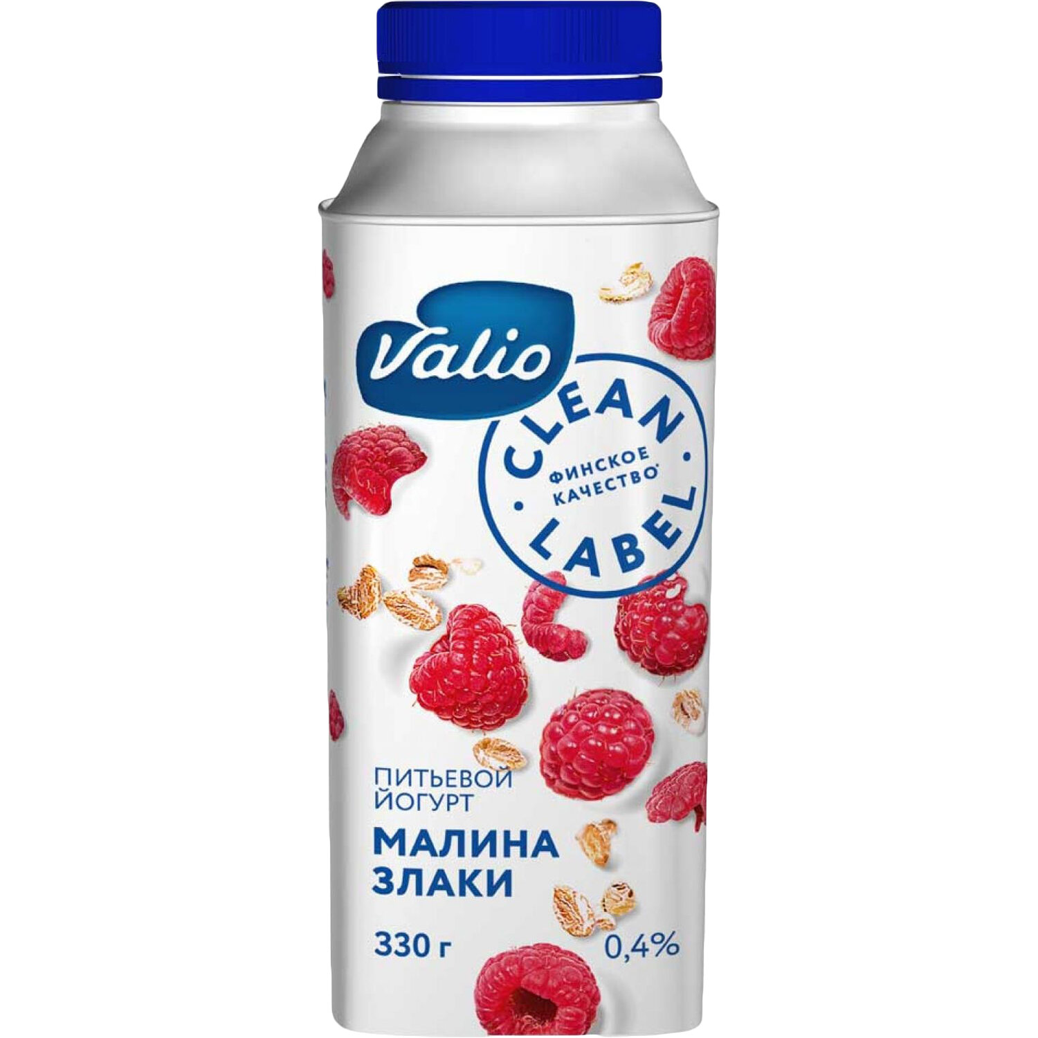 <b>Йогурт</b> питьевой <b>Valio</b> <b>с</b> малиной и злаками 330 мл.