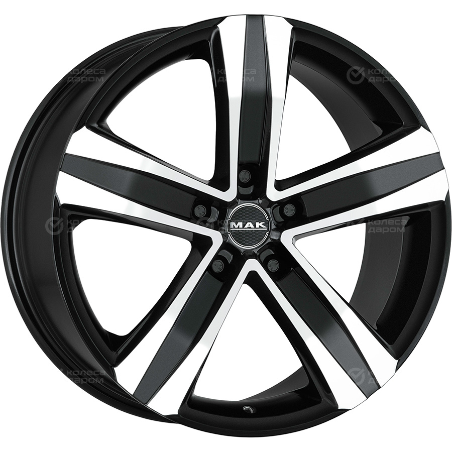 Mak STONE5 6.5x16/5x108 D65.1 ET46 Black_mirror (черный; серебристый)  (F65605TBM46GG3X) где купить в Старом Осколе - SKU9148390