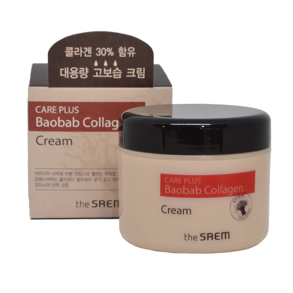 The saem care plus. Saem крем Baobab Collagen 100 мл.. The Saem Care Plus Baobab Collagen Cream. Крем коллагеновый баобаб Care Plus Baobab Collagen Cream 100мл. Крем для лица the Saem the Saem Care Plus Baobab Collagen Cream 100мл.