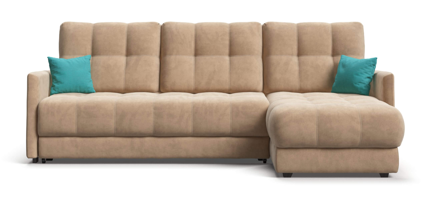 Угловой диван BOSS XL LOFT велюр Monolit санд Много Мебели купить в СтаромОсколе - SKU9539434