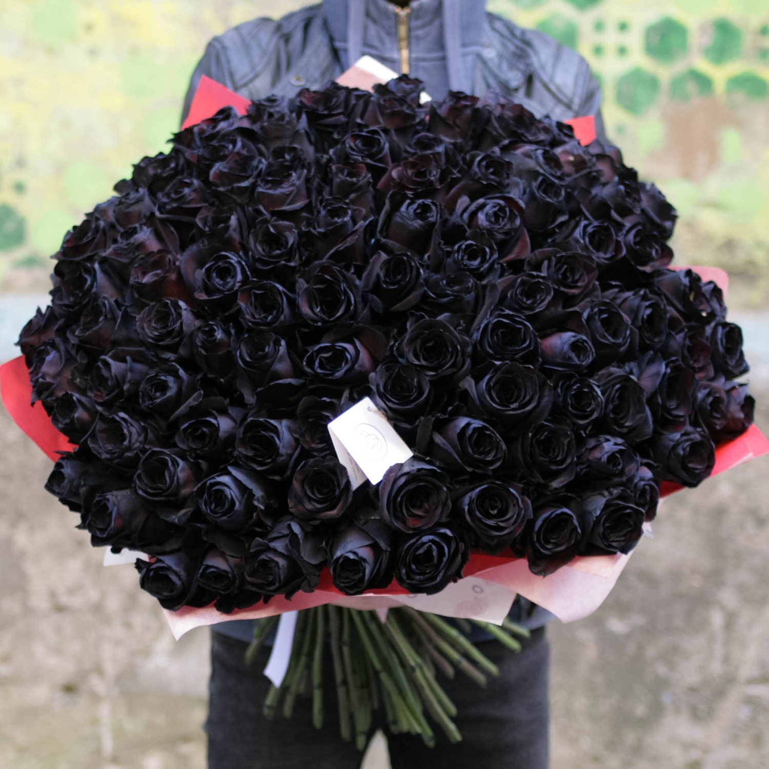Где купить черные розы. Букет 101 черных роз. Огромный букет черных роз.