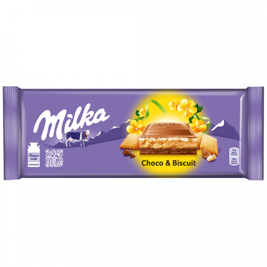 Milka Шоколад Milka молочный с шоколадной и молочной начинками и печеньем  300 г где купить в Старом Осколе - SKU11814721