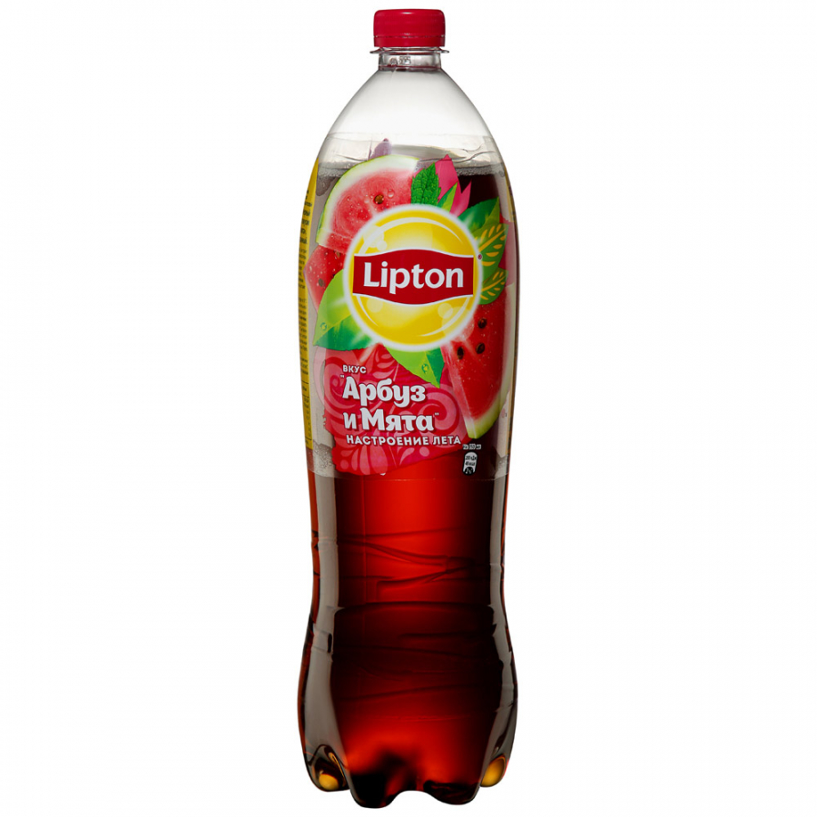 Lipton Чай холодный черный Lipton Арбуз Мята негазированный 1.5 л где  купить в Старом Осколе - SKU11815627