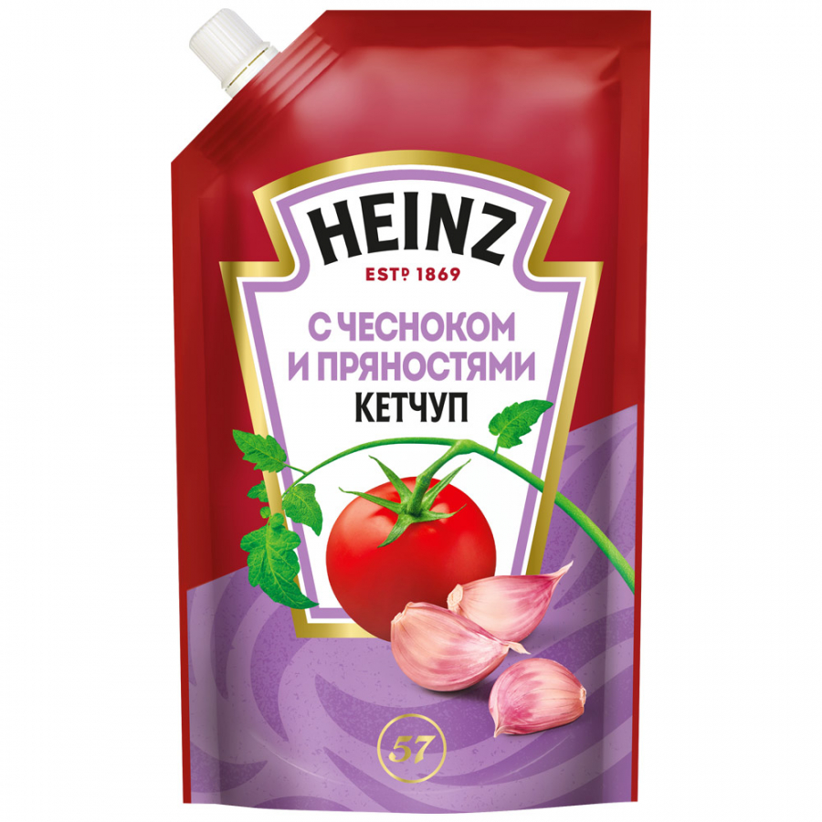 Heinz Кетчуп Heinz с чесноком и пряностями 320 г где купить в Старом Осколе  - SKU11817802