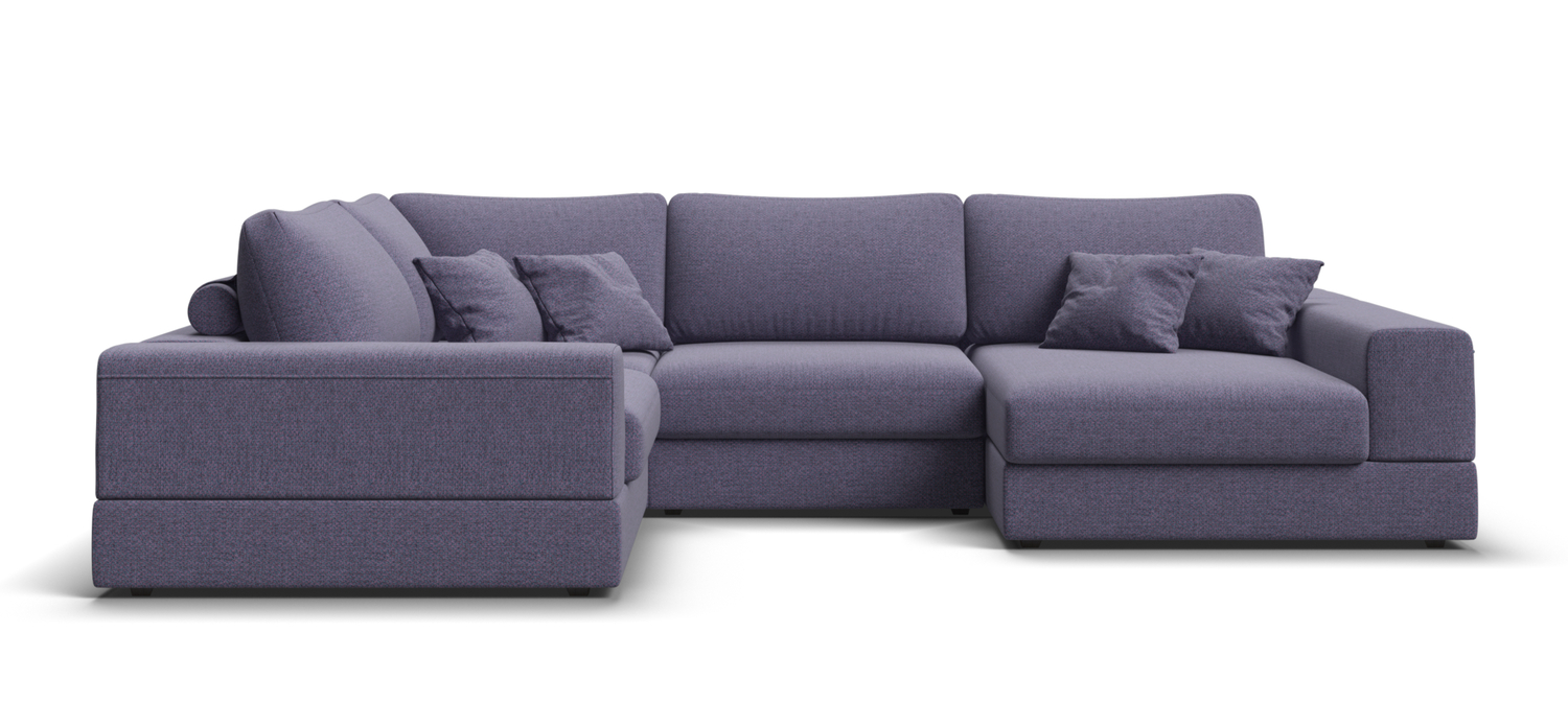 Модульный диван BOSS MODOOL П-образный правый Рогожка Vento фиолет МногоМебели купить за 133994 руб в Старом Осколе и характеристики - SKU12741562