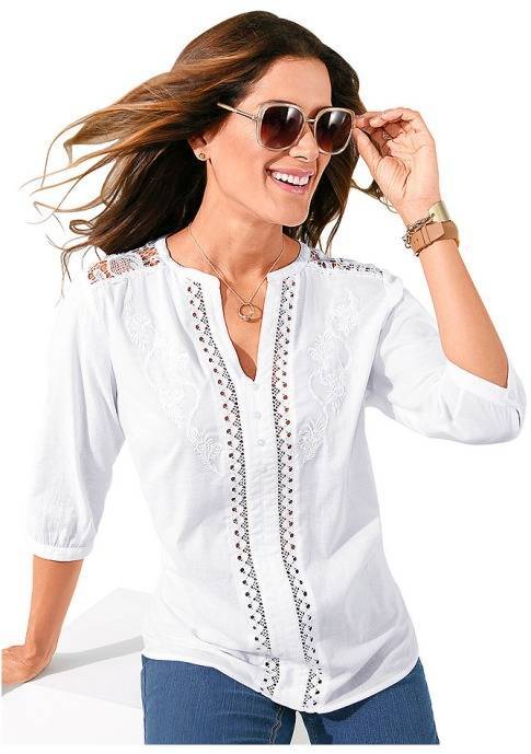 Белые блузки женские стильные для женщин элегантного возраста