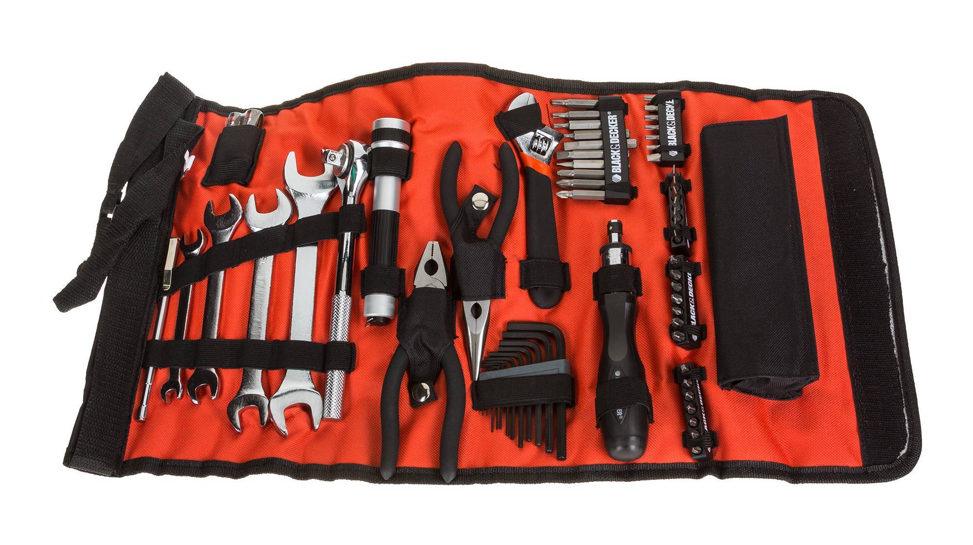 Black and Decker A7144-XJ Handy Roll-Up Tool Bag with Automobile Tools 