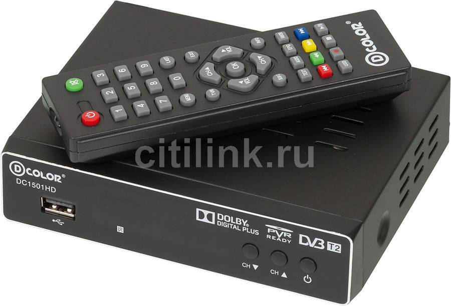 Ремонт DVB-T2 приставки DColor не включается.