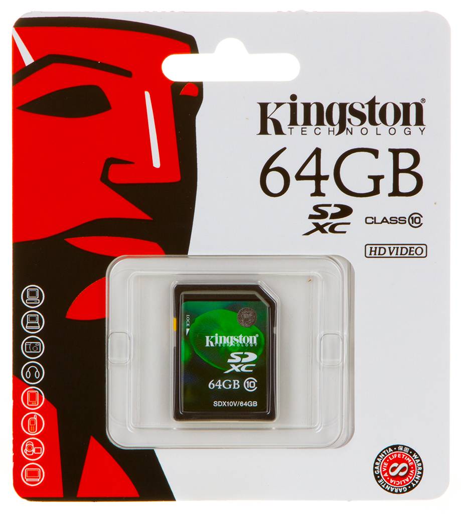 Карта памяти 64 гб sdxc kingston