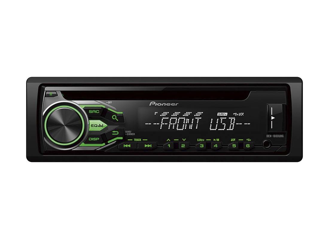 Автомагнитола Pioneer DEH-1800UBG (Зеленый) где купить в Москве, отзывы -  SKU34752