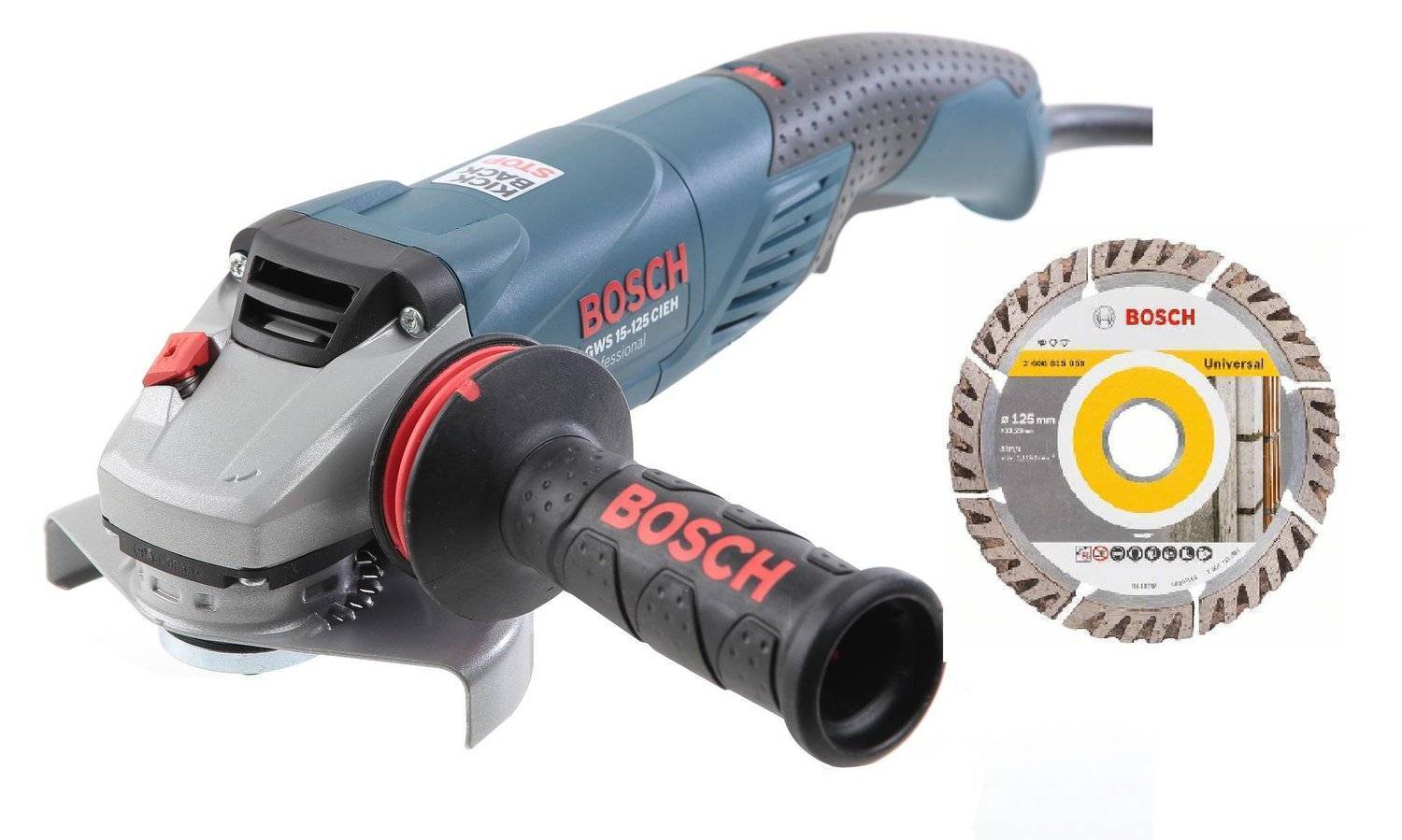 Bosch УШМ (болгарка) gws 15-125 cieh (0.601.830.322) +Круг алмазный  2608615059 где купить в Старом Осколе, отзывы - SKU1505598