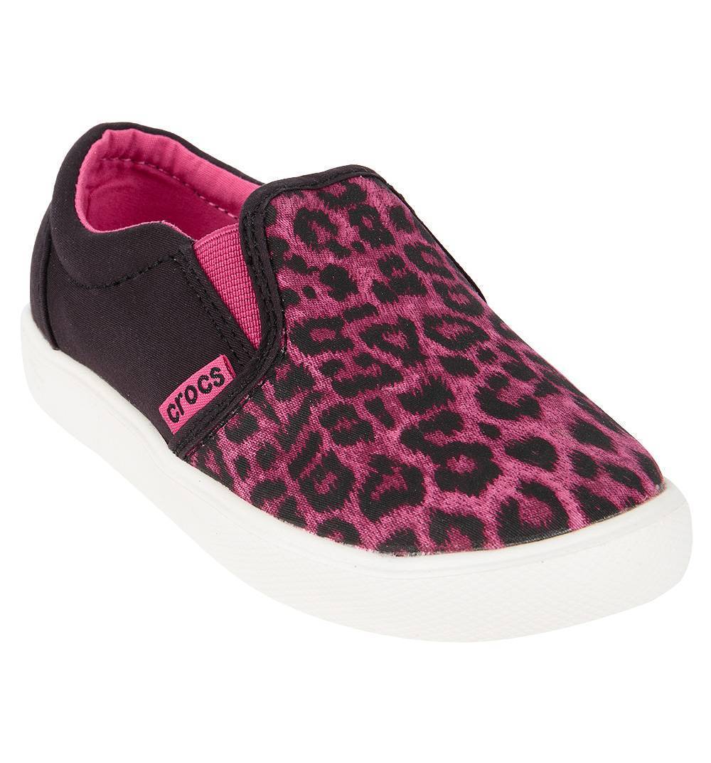 Crocs leopard cheap slip on