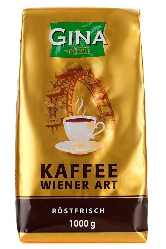 Кофе в зернах отзывы. Кофе Gina Kaffee Wiener Art. Кофе Gina Wiener Art в зернах. Кофе Gina Wiener Art зерно 1кг. Кофе жареный в зернах Gina Kaffee Wiener Art, 1 кг.