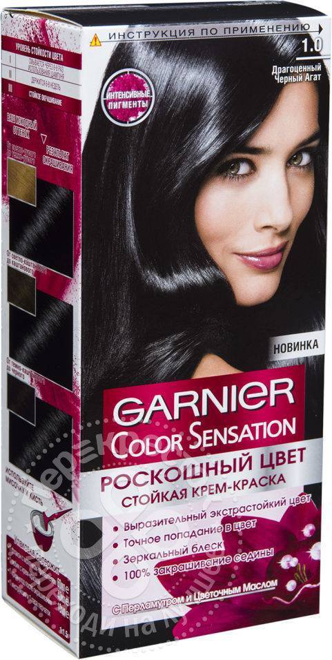 Garnier краска для волос color sensation 1 0 драгоценный черный агат