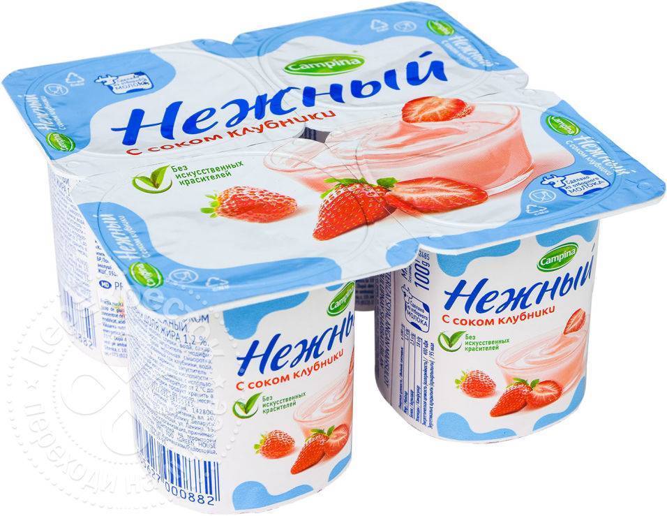 Нежный 1 2. Йогурт Кампина нежный 1.2 100г. Нежный продукт йогурт 100г(Кампина. Campina нежный йогурт 100г. 1,2% С соком. Йогурт нежный Campina абрикос/манго 1,2% 100гр.