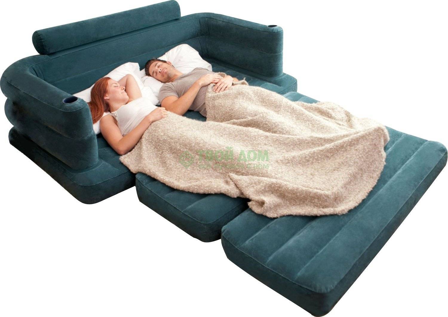Intex надувной диван-трансформер Pull-out Sofa 68566np 193х231х71