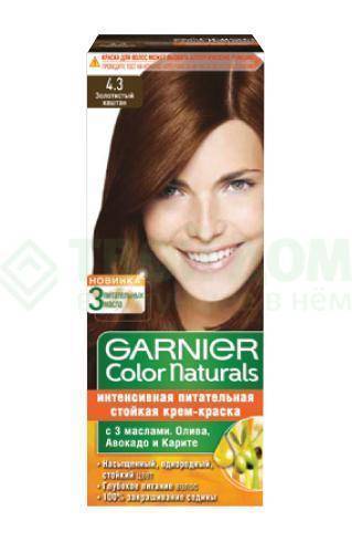 Краска для волос garnier color naturals 4 3 золотистый каштан