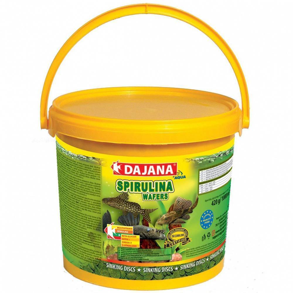 Dajana корм для рыб. Dajana Spirulina Wafers. Dajana корм для прудовых рыб.