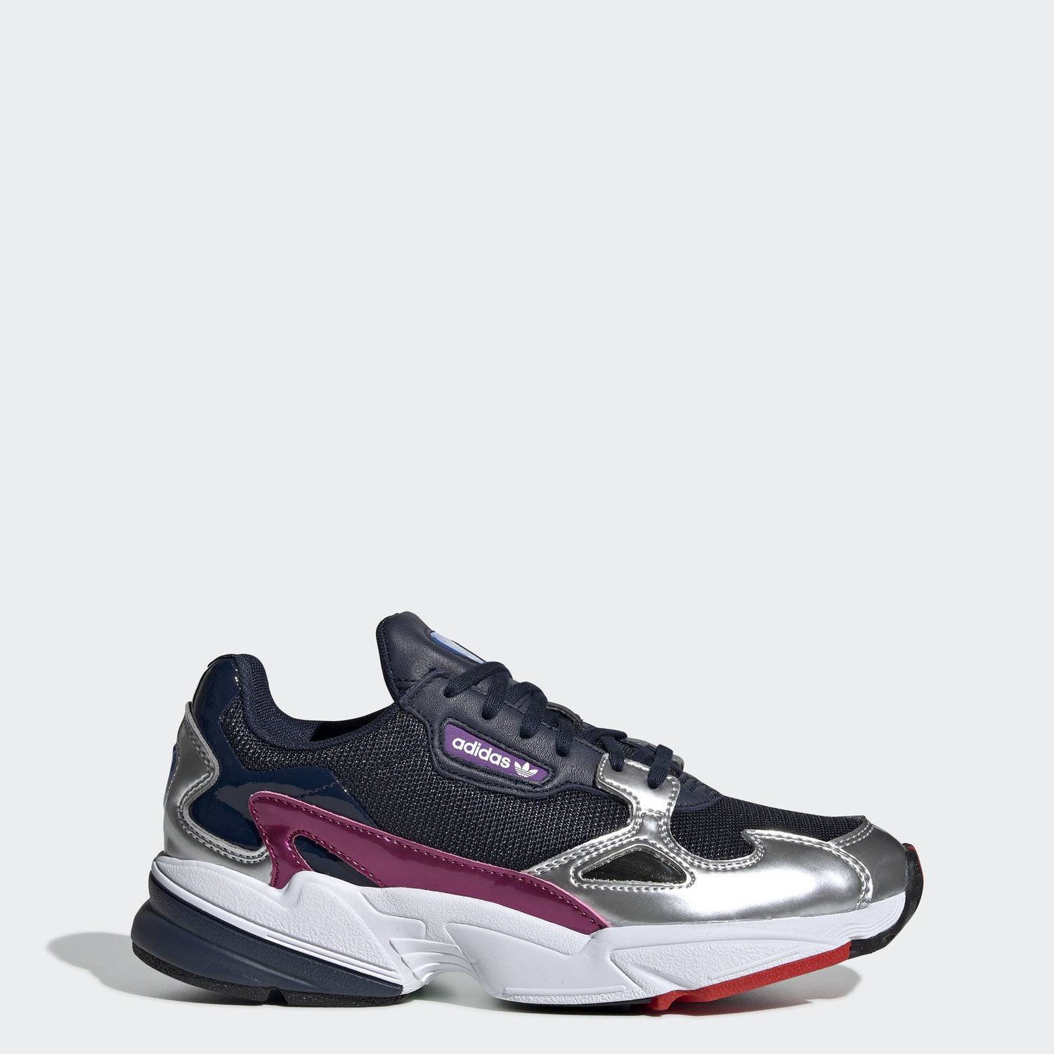 Adidas falcon discount navy silver