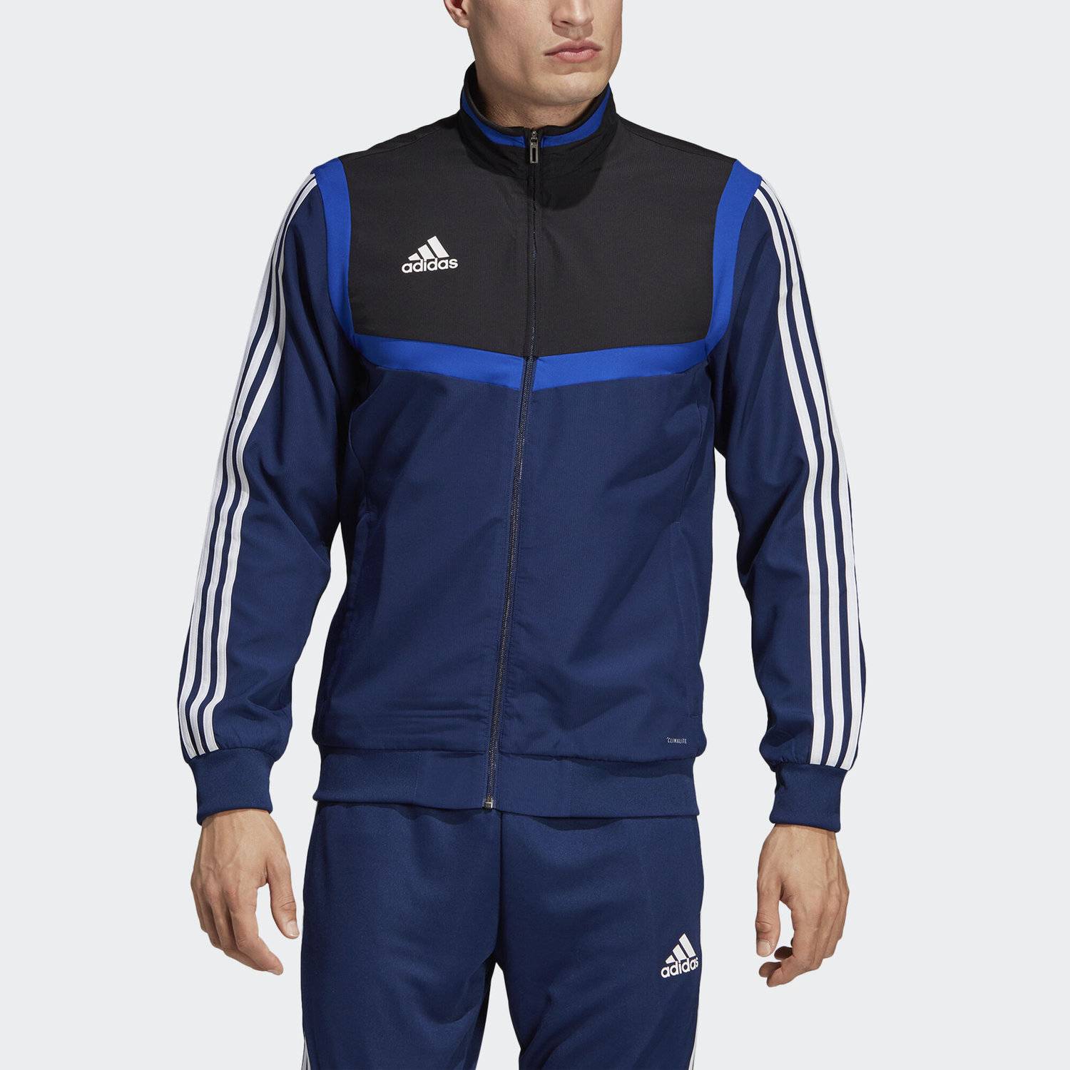 Adidas tiro синий костюм