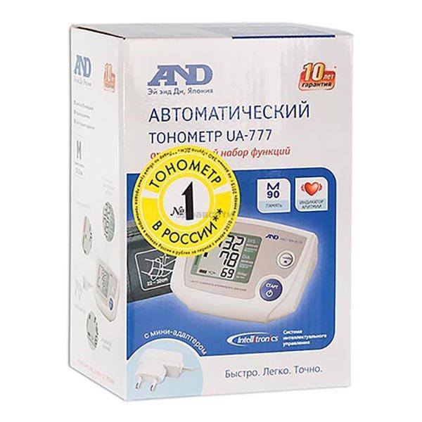 Тонометр A&D (Эй энд Ди) UA-777 автоматический с адаптером A&D