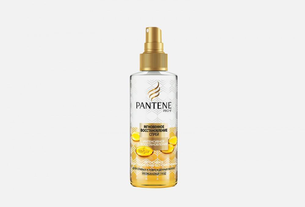 Интенсивное восстановление. Pantene Pro v спрей мгновенное восстановление 150мл. Спрей для волос Пантин с блестками. Pantene несмываемый спрей с медом.