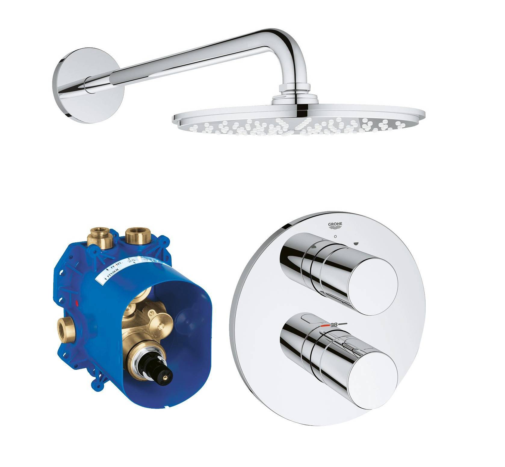 Термостат grohe. 49088 Grohe. Верхний душ встраиваемый Grohe Grohtherm 3000 Cosmopolitan 26262000 хром. Термостат Grohe 2008 год. Гроха фирма сантехника.