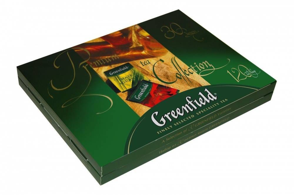 Коробка разных чаев. Набор чая подарочный Greenfield Premium collection 120 пак. Чай Greenfield Premium Tea ассорти 120 пакетиков. Набор чая Гринфилд 120 пакетиков ассорти. Чай Гринфилд подарочный набор ассорти.