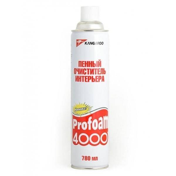 Очиститель 4000. Profoam 4000. Kangaroo Profoam 4000. 320492 Kangaroo очиститель интерьера Profoam 4000, пенный, 780мл. Очиститель Kangaroo Profoam 4000.