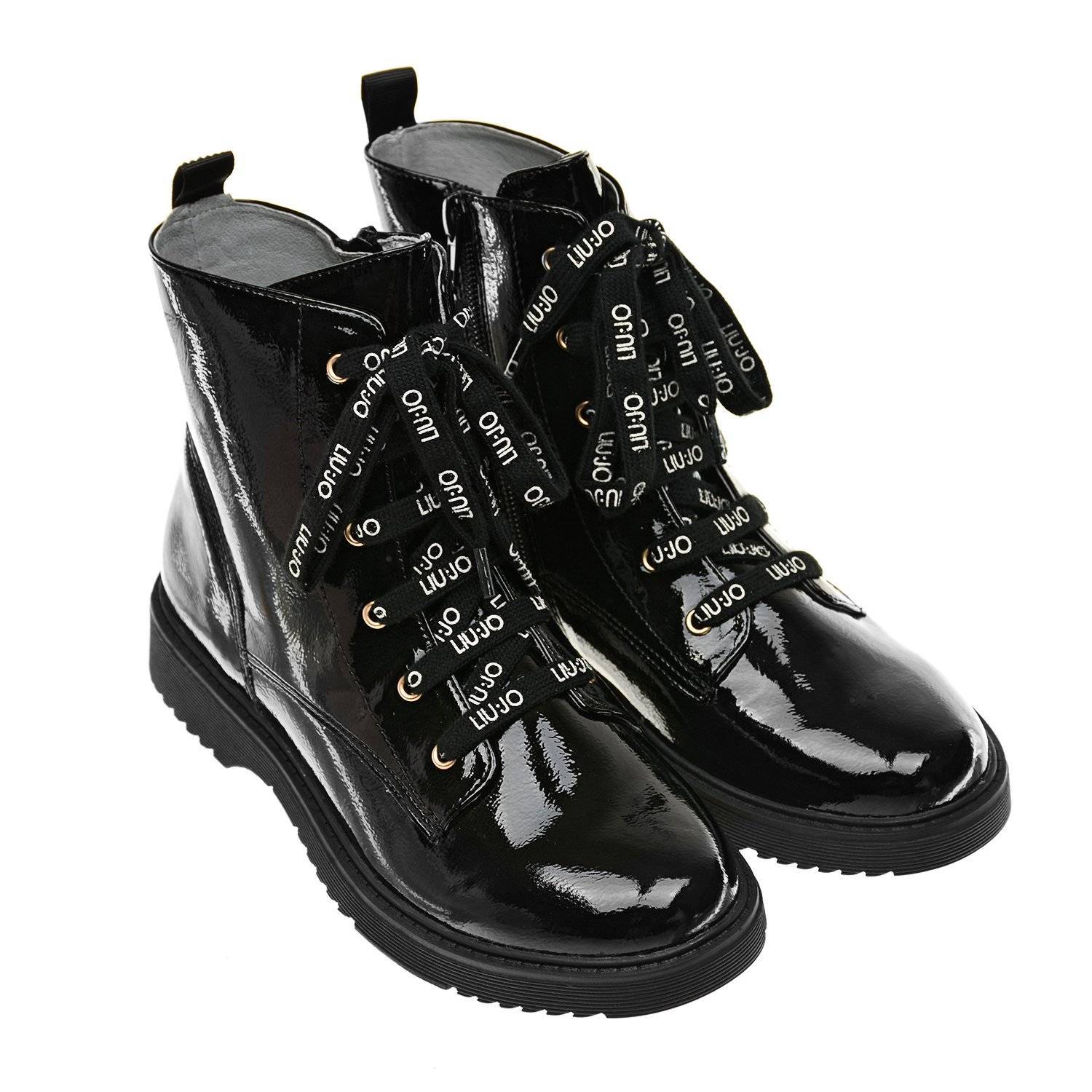Черные лакированные ботинки Liu Jo (Черный) для девочек купить в Москве -SKU5824653