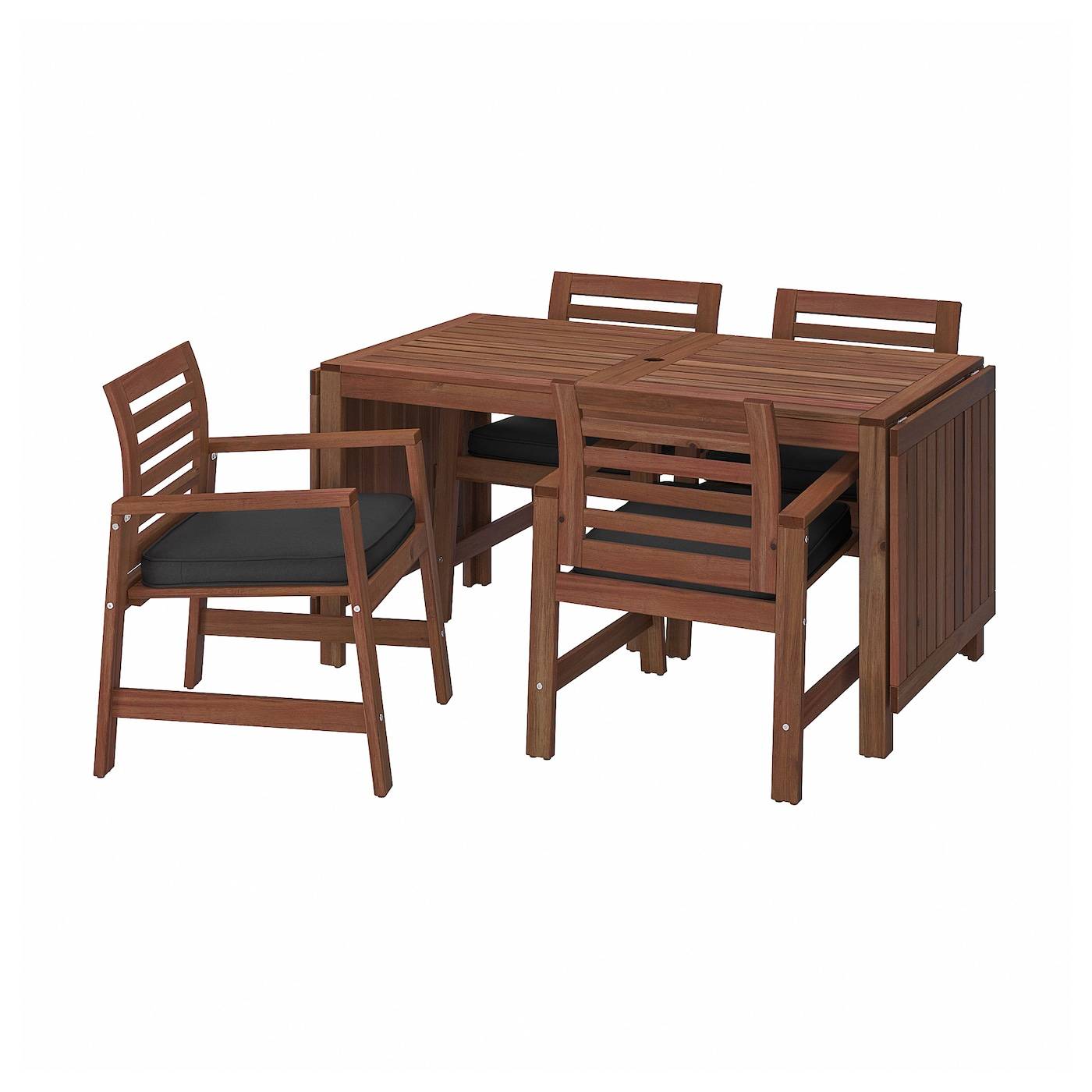 Складной стол, садовый, коричневая морилка 34/83/131×70 см IKEA ÄPPLARÖ ЭПЛАРО 004.197.95