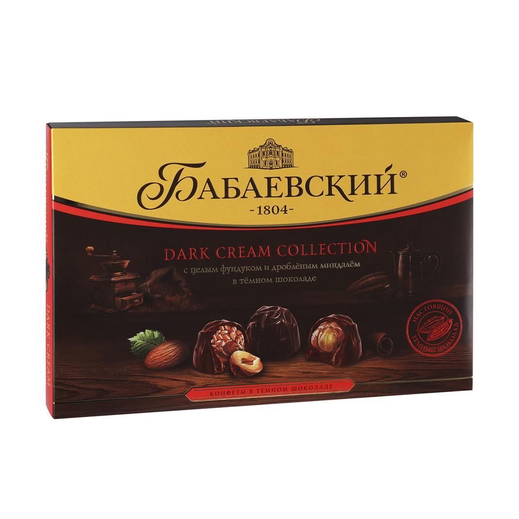 Конфеты Бабаевский Dark Cream цельный фундук