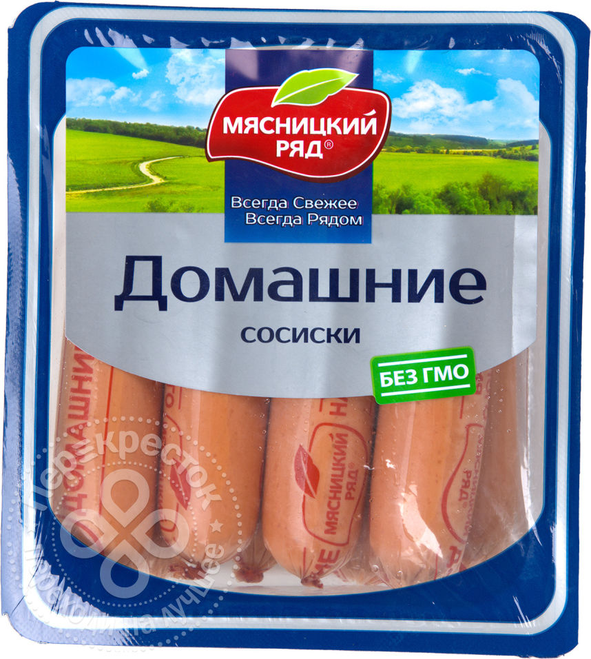 Сосиски Мясницкий ряд Домашние 420г МПЗ Мясницкий ряд где купить в Старом  Осколе - SKU7078052