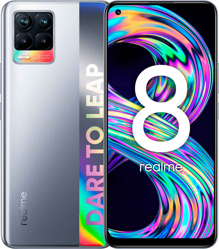 Смартфон Realme 8 6/128Gb Silver (серебристый) (RMX3085) где купить в  Москве - SKU7834821