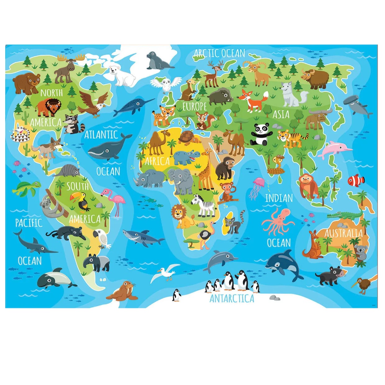 Карта животных мира